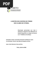 A Gestao Dos Centros de Treino Dos Clubes de Futebol