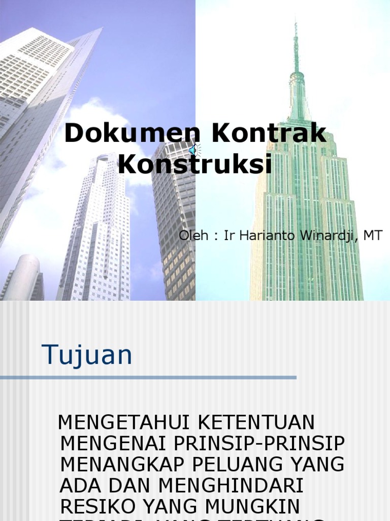 Dokumen Kontrak Konstruksi | PDF