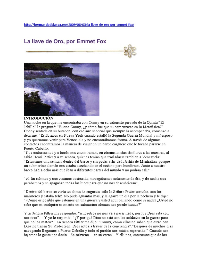La Llave de Oro Emmet Fox PDF