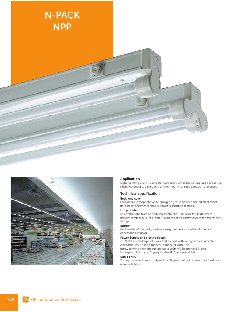 GE Luminaires T5/T8 Lighting Catalogue | PDF