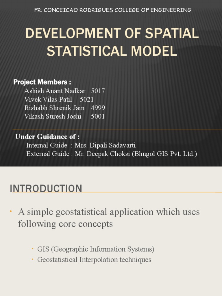 Development of Spatial Statistical Model | PDF | Probability And ...