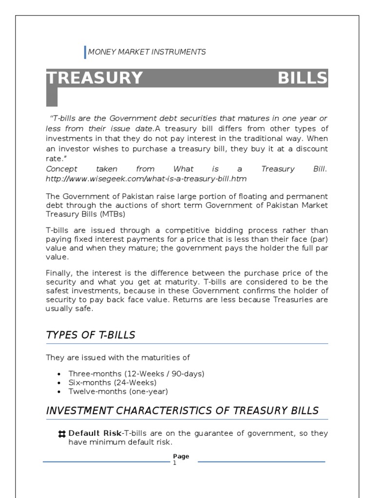 Types of money market picture