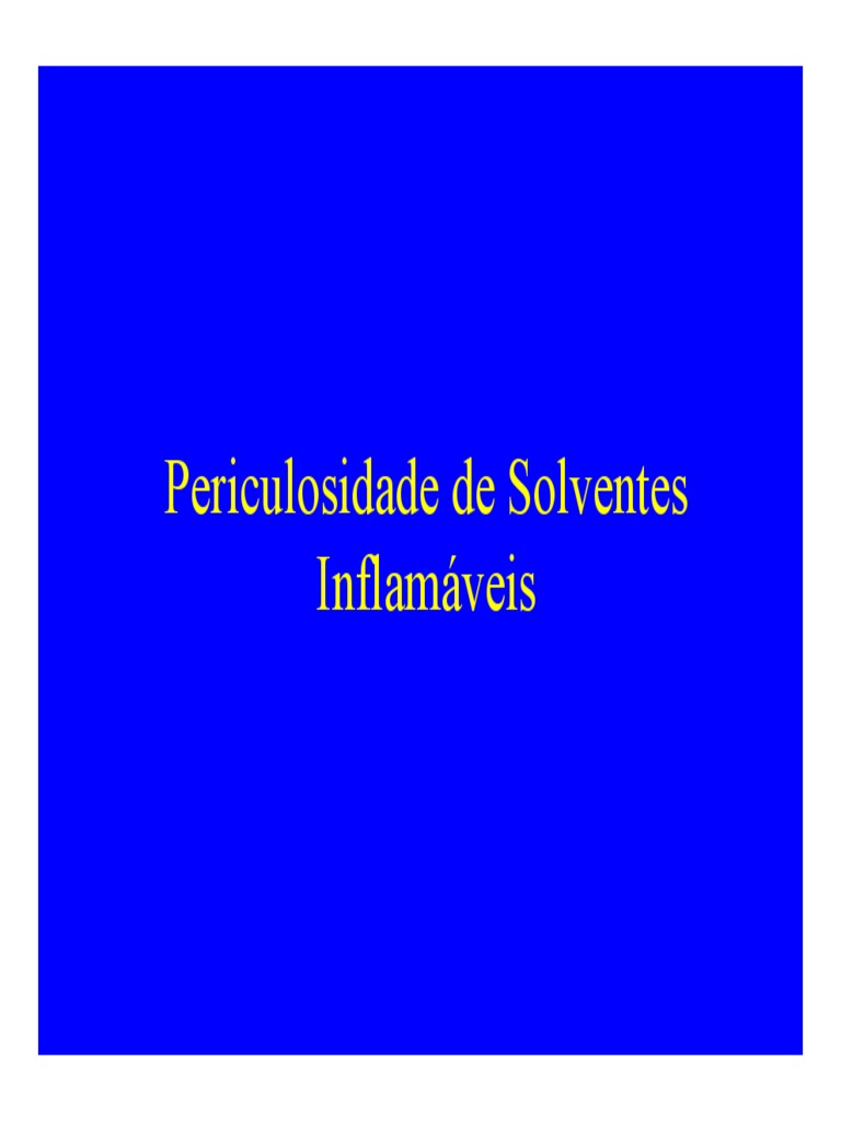 Limites de Inflamabilidade de Solventes | PDF | Combustão | Vapor