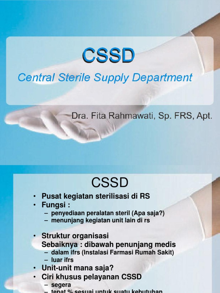 Fungsi dan Proses CSSD di Rumah Sakit | PDF