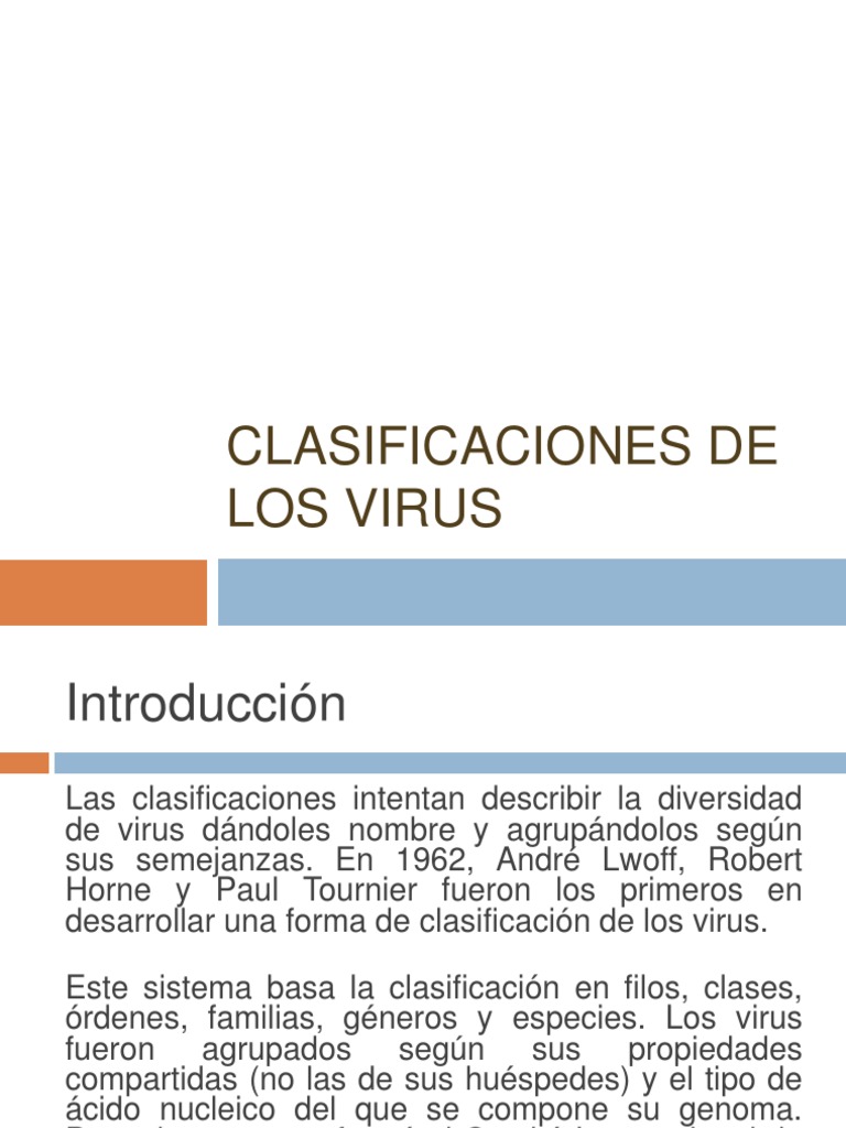 Clasificaciones de Los Virus | PDF | Clasificación biológica | Virus