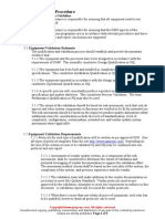 VAL-090 Equipment Validation Guideline Sample