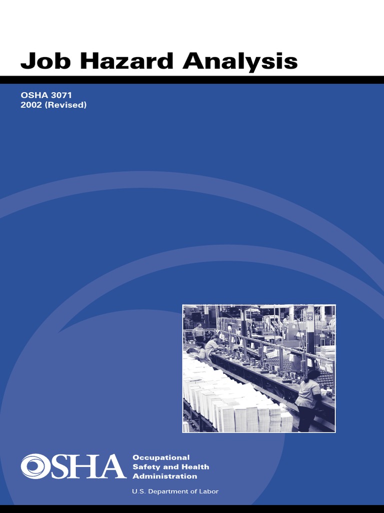 OSHA 3071 JHA According To OSHA Occupational Safety And Health