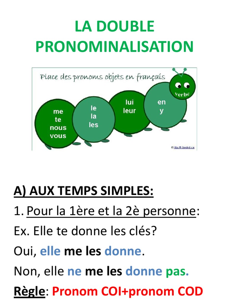 La Double Pronominalisation en Français | PDF