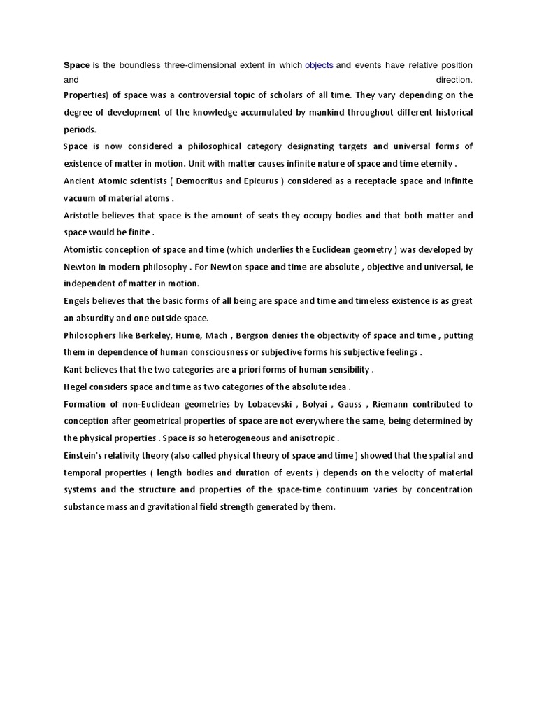The Nature of Space and Time | PDF | Social Science | Philosophy