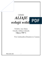 Aliajele - Solutii Solide
