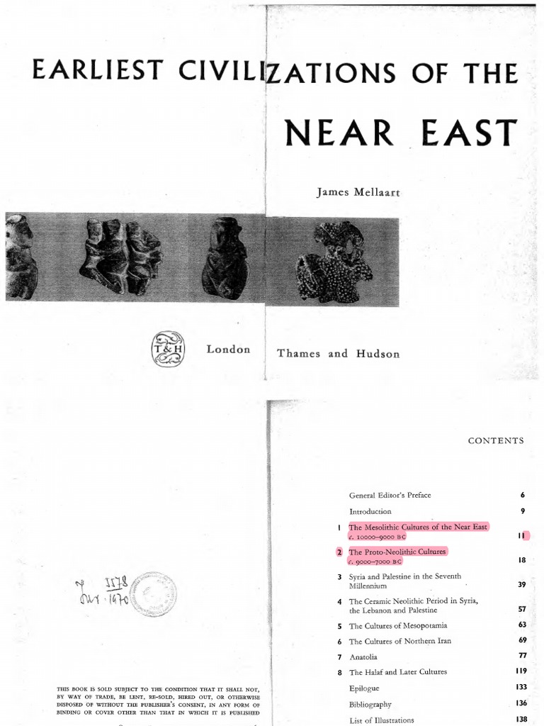 Earliest Civilization Of The Near East Mellaart Neolithic