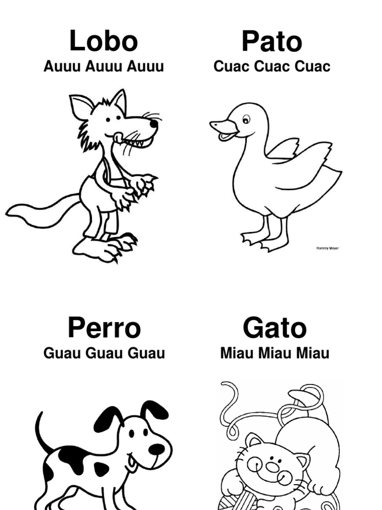 Animales para Colorear | PDF | Animales y humanos | Animales domesticados, image size:768x1024