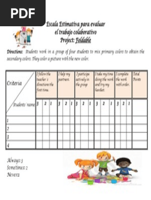 escala estimativa para foldables