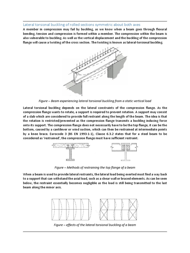 Lateral Torsional Buckling in Beams | PDF | Buckling | Beam (Structure)