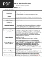 Reflective Lesson Plan 6