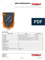 Tenma Digital Multimeter Specifications