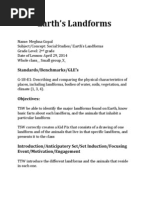 Landforms Lesson Plan