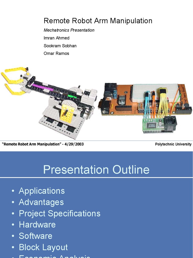 Remote Robot Arm Manipulation Overview | PDF