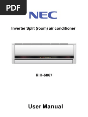 Nec Rih 6867 User Manual Pdf Heat Pump Air Conditioning