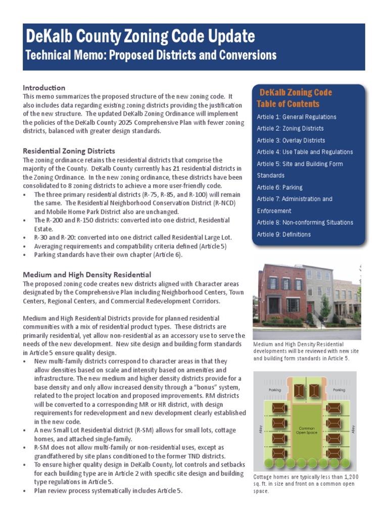 DeKalb County, GA, Technical Zoning Memo PDF Mixed Use Development