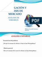 Análisis de Variables Ejercicios 09170071 Gonzalez Gamarra
