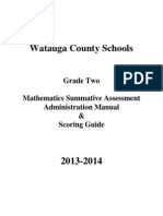 Wcs 2nd Grade Math Assessment Scoring Guide