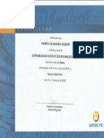 Contabilidade Básica e Escrituração Fiscal - Senac-RJ (60 Horas, Em 12-2008) - Patrick de Moraes Vicente - Araruama - RJ - Brasil