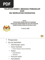 Telefon Bimbit, Menara Pemancar Dan Isu Berkaitan Kesihatan Oleh KKM