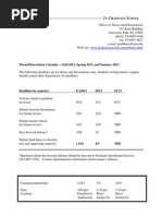 Graduate Calendar Fall 2012- Summer 2013