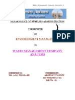Waste Management Company Analysis