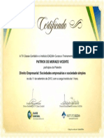 Direito Empresarial Sociedades Empresárias e Sociedade Simples - TV Classe Contábil (01 Hora, 09-2013) - Patrick de Moraes Vicente - Araruama - RJ - Brasil