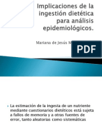 Implicaciones de La Ingestión Dietética