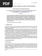Download A Study About Gender Education Level Salary And Job Satisfaction by fairus SN22108379 doc pdf