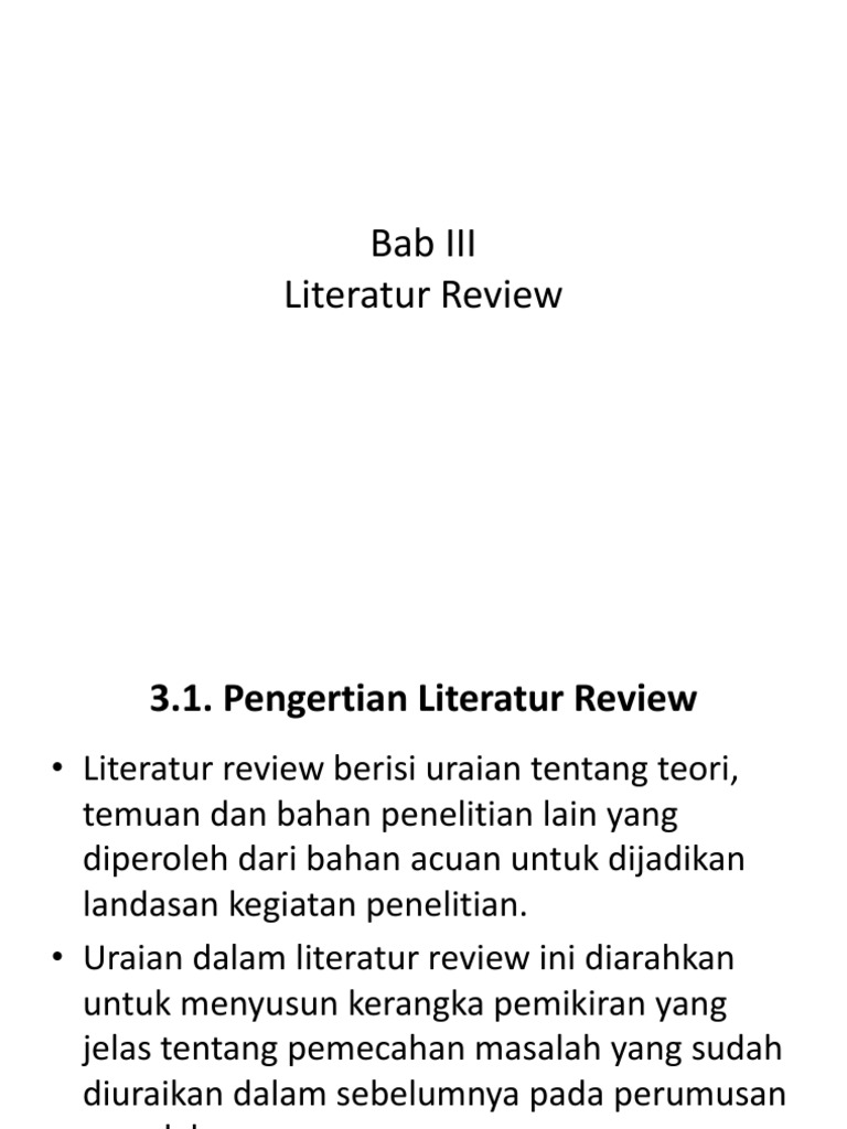 apa itu literature review dalam penelitian