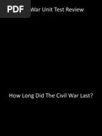 Civil War Unit Test Review