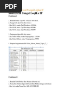 Soal Praktik Excel Fungsi Logika If Ami