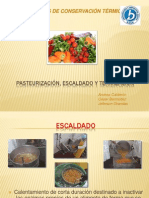 Escaldado, Termización y Pasteurización