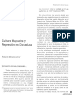 Cultura Mapuche y Represion en Dictadura