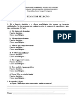 Exames de Seleção Da Pós-Graduação Desde 2001