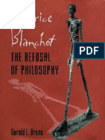 Gerald L. Bruns Maurice Blanchot the Refusal of Philosophy 1997
