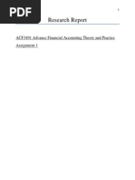 Advance Accounting Theory - Research Report