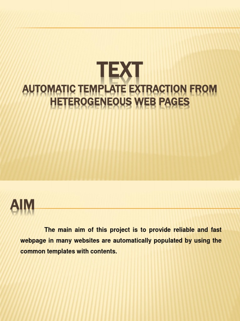 Automatic Template Extraction Techniques | PDF | Web Page | Cluster ...
