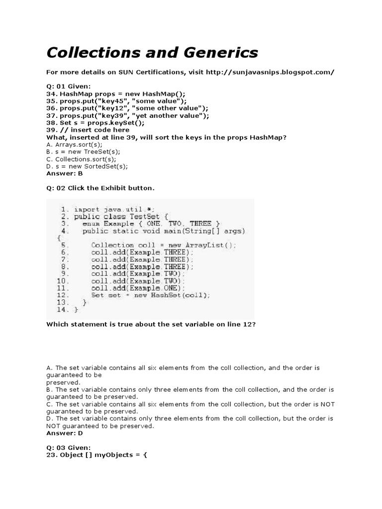 Collections and Generics | Download Free PDF | C (Programming Language ...