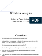 6.1 Modal Analysis: Principal Coordinates & Coordinates Coupling