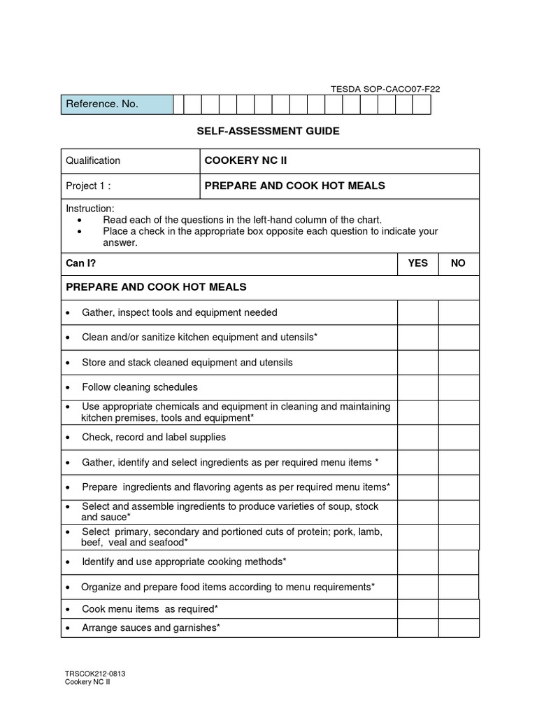 Sag Cookery NC II PDF Kitchen Utensil Foods