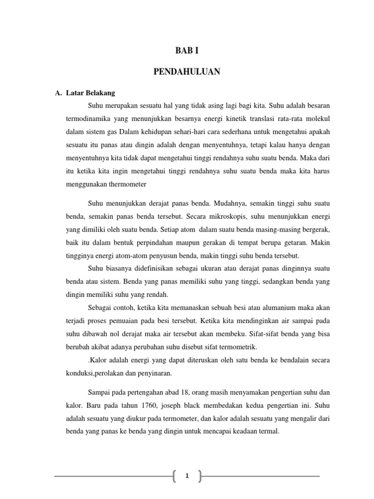 Makalah Fisika Tentang Suhu
