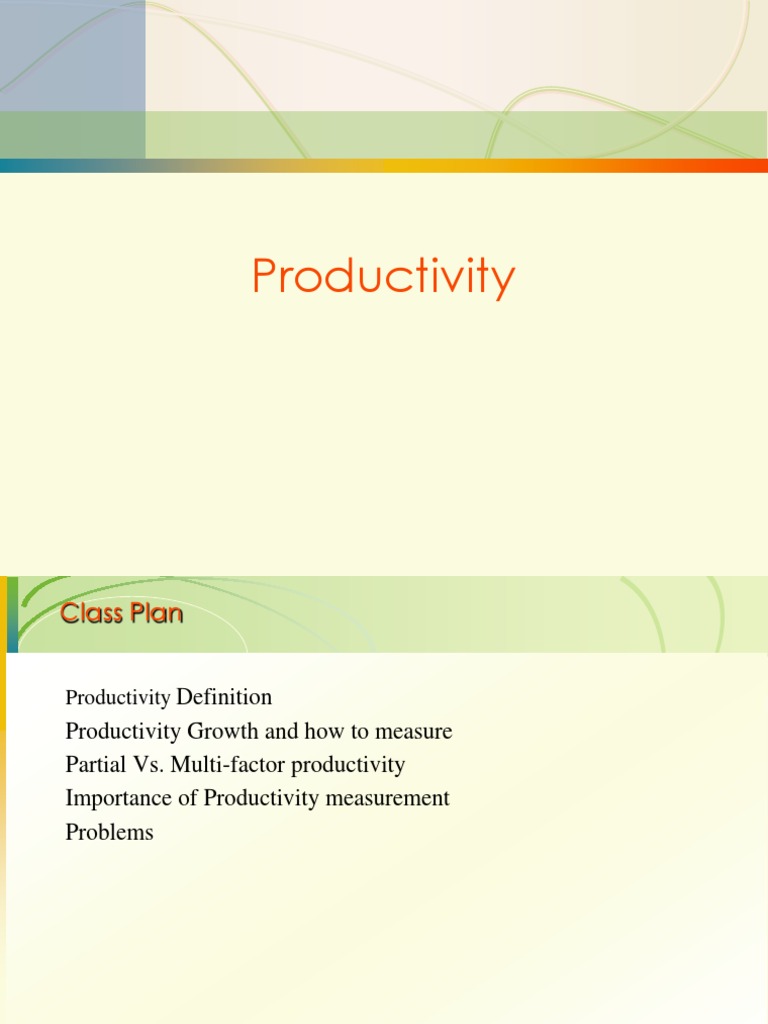 Productivity 20-01-2014 | PDF | Economic Growth | Labour Economics