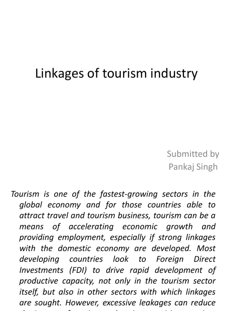 Linkage of Tourism PDF Poverty Reduction Tourism