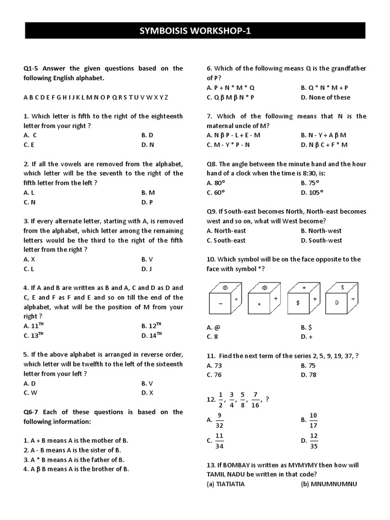 Alphabet and Logic Puzzle Questions | PDF | Teaching Mathematics