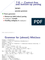 Lecture 7-8 - Context-Free Grammars and Bottom-Up Parsing
